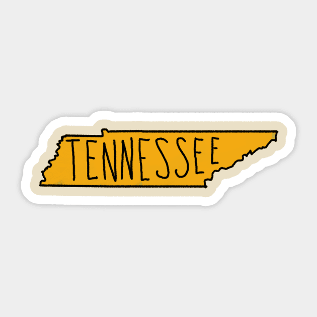 The State of Tennessee - Orange Sticker by loudestkitten